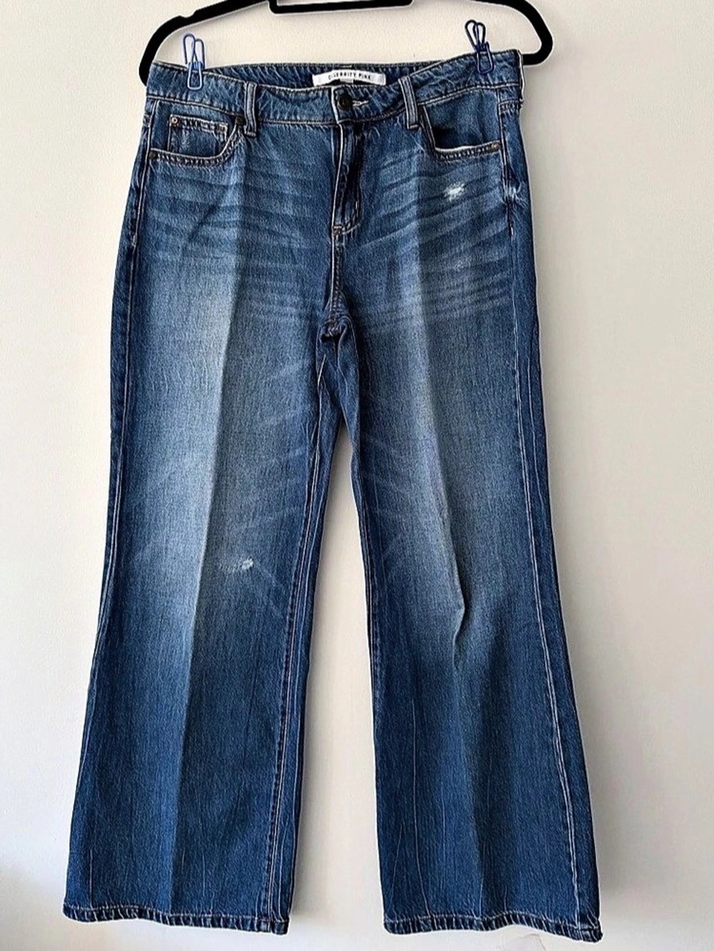 Celebrity Pink Blue Flare Jeans Waist 28